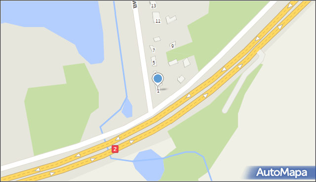 Terespol, Łąkowa, 1, mapa Terespol
