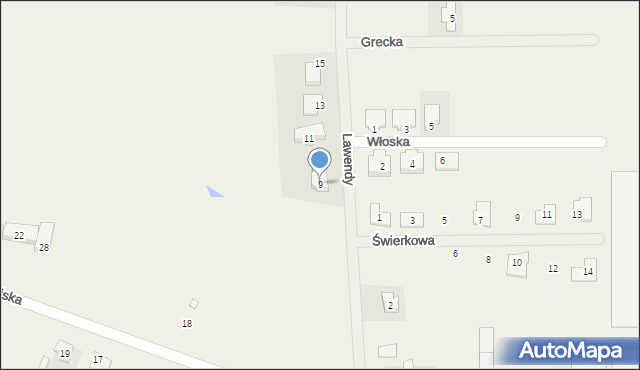 Tomaszew, Lawendy, 9, mapa Tomaszew