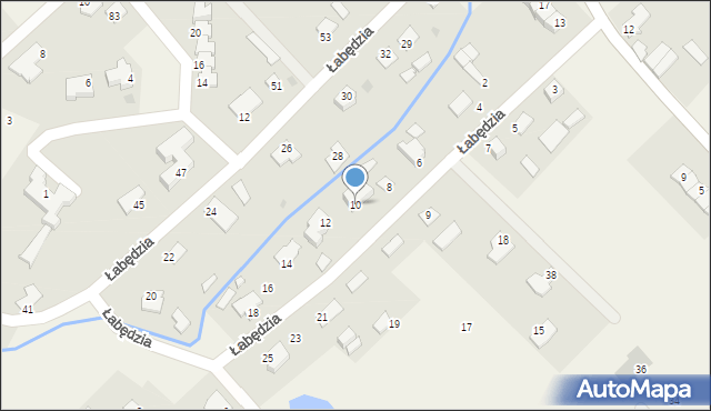 Tomaszkowo, Łabędzia, 10, mapa Tomaszkowo