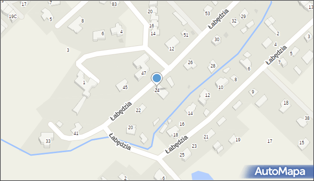 Tomaszkowo, Łabędzia, 24, mapa Tomaszkowo