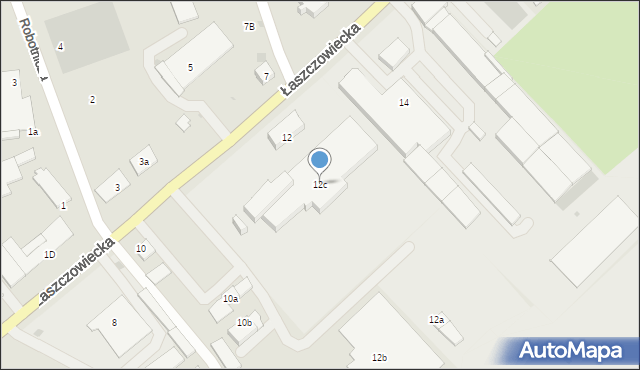 Tomaszów Lubelski, Łaszczowiecka, 12c, mapa Tomaszów Lubelski