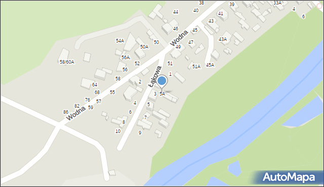 Tomaszów Mazowiecki, Łąkowa, 5A, mapa Tomaszów Mazowiecki