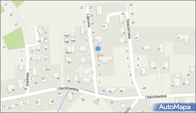 Tomaszowice, Łąkowa, 8, mapa Tomaszowice