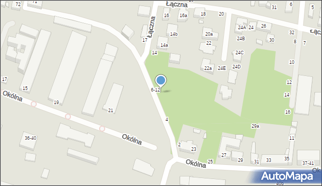 Toruń, Łączna, 8, mapa Torunia