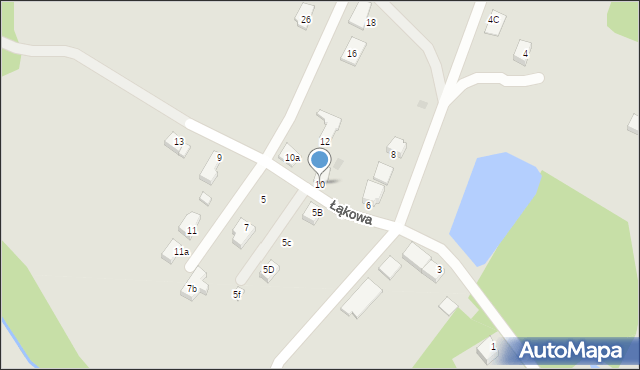 Torzym, Łąkowa, 10, mapa Torzym