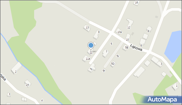 Torzym, Łąkowa, 11, mapa Torzym