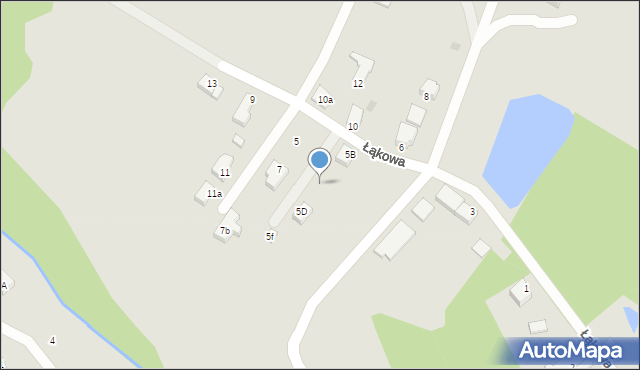 Torzym, Łąkowa, 5c, mapa Torzym