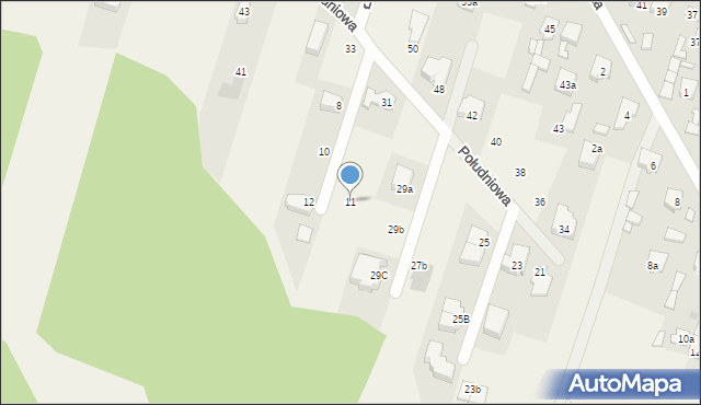 Truskaw, Łabędzia, 11, mapa Truskaw