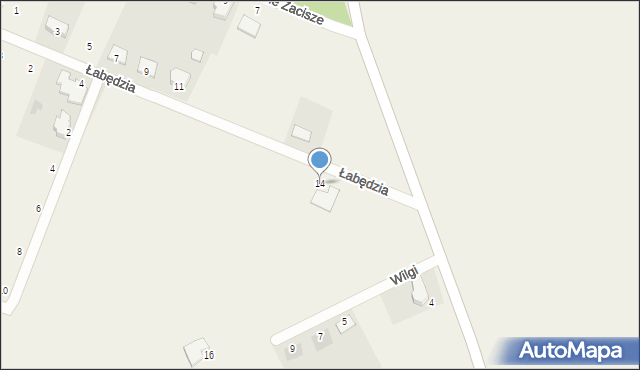 Trzcielin, Łabędzia, 14, mapa Trzcielin