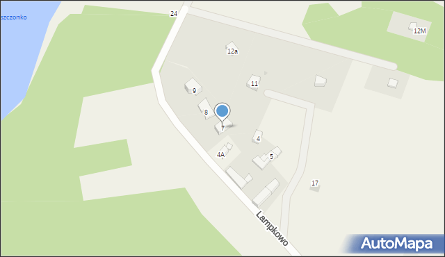 Trzebuń, Lampkowo, 7, mapa Trzebuń