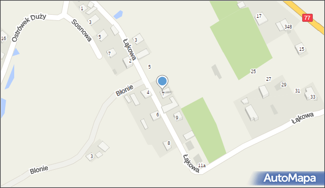 Turbia, Łąkowa, 7, mapa Turbia