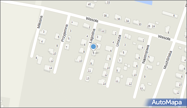 Turek, Łagodna, 7, mapa Turka