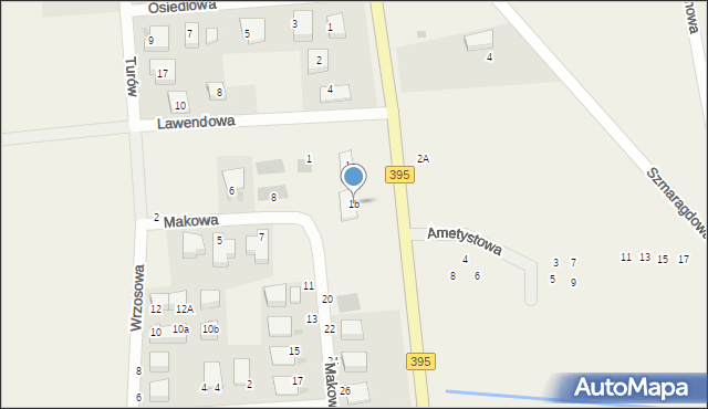 Turów, Lawendowa, 1b, mapa Turów