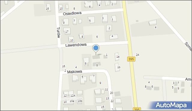 Turów, Lawendowa, 3, mapa Turów