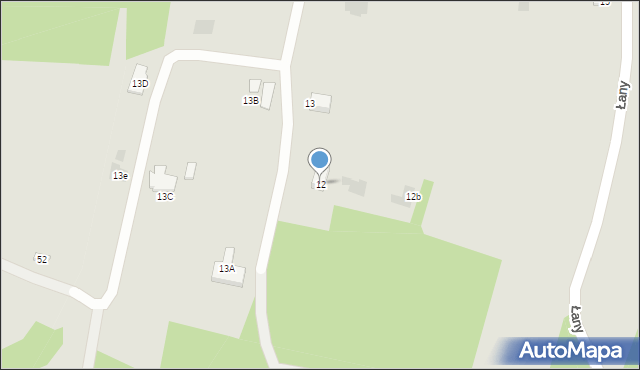 Tyczyn, Łany, 12, mapa Tyczyn