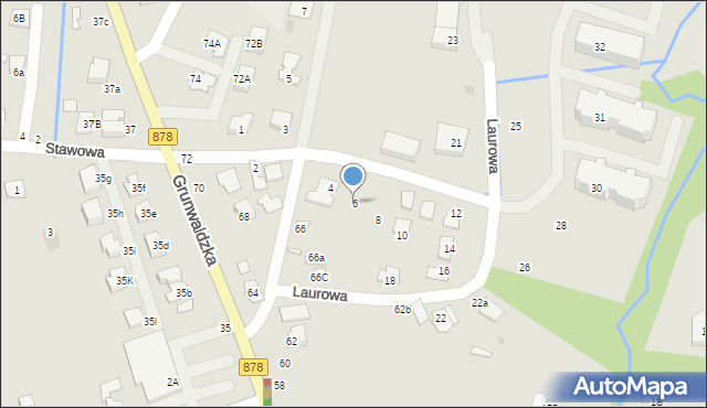 Tyczyn, Laurowa, 6, mapa Tyczyn