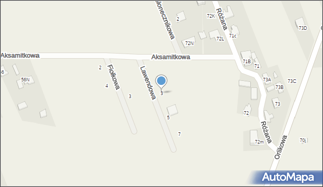 Tymienice, Lawendowa, 3, mapa Tymienice