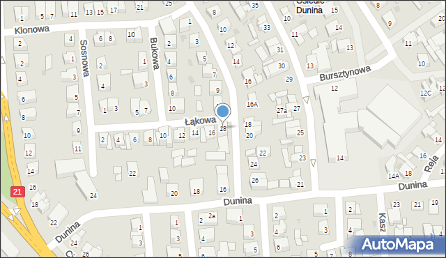 Ustka, Łąkowa, 18, mapa Ustka