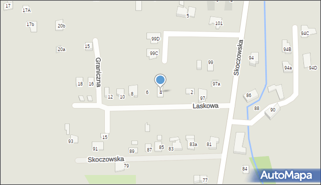 Ustroń, Laskowa, 4, mapa Ustroń