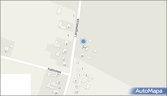 Wąchock, Langiewicza Mariana, gen., 27A, mapa Wąchock