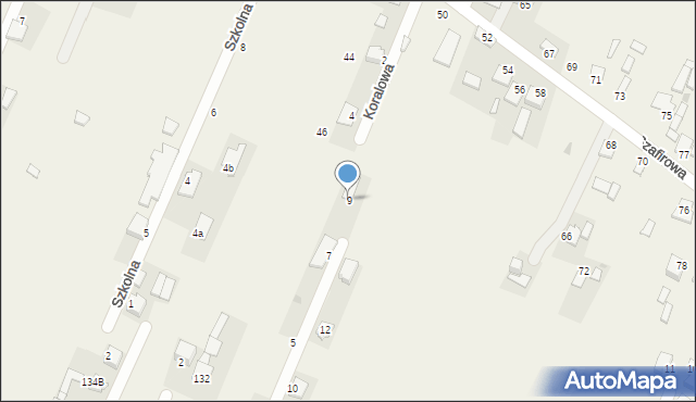 Wacyn, Lazurowa, 9, mapa Wacyn