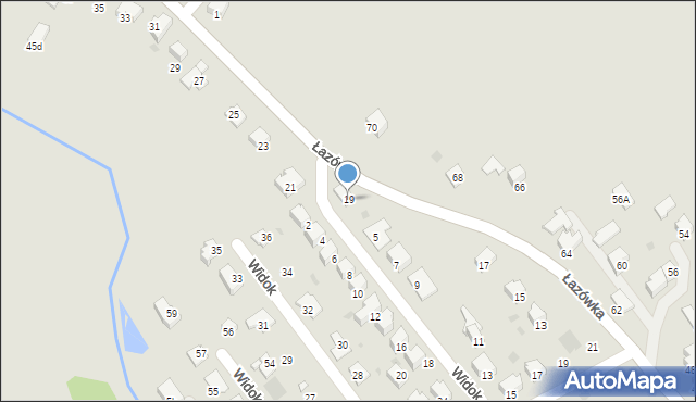 Wadowice, Łazówka, 19, mapa Wadowice