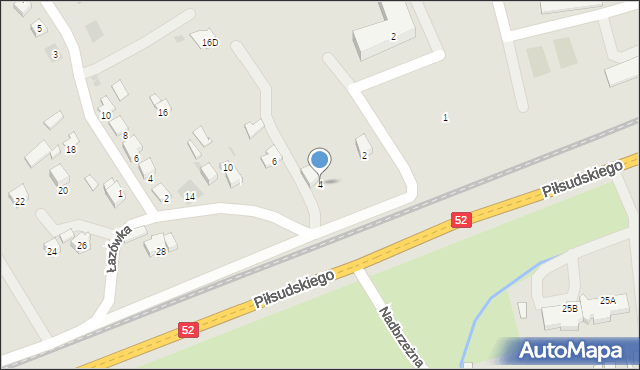 Wadowice, Łazówka, 4, mapa Wadowice