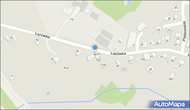 Wadowice, Łazówka, 53, mapa Wadowice