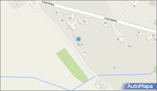Wadowice, Łazówka, 75, mapa Wadowice