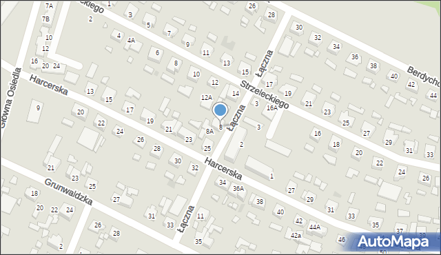 Wągrowiec, Łączna, 8, mapa Wągrowiec