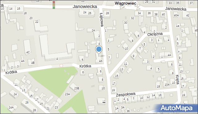 Wągrowiec, Łąkowa, 4B, mapa Wągrowiec