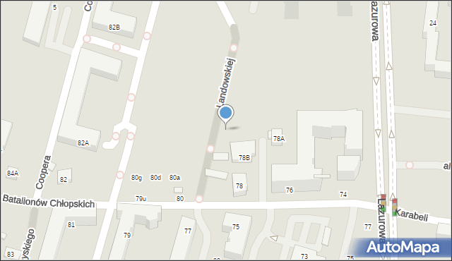 Warszawa, Landowskiej Wandy, 6a, mapa Warszawy