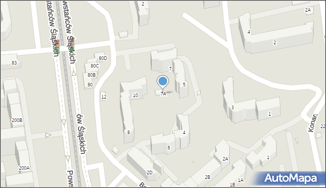 Warszawa, Łagowska, 7A, mapa Warszawy