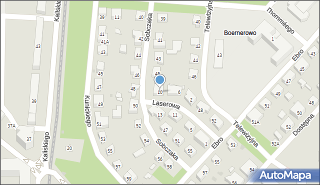 Warszawa, Laserowa, 10, mapa Warszawy