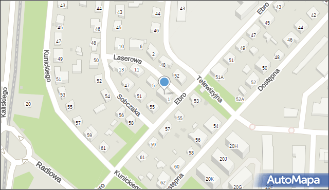 Warszawa, Laserowa, 3, mapa Warszawy