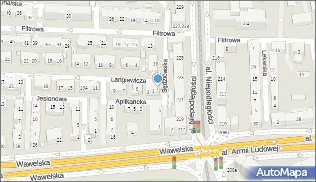 Warszawa, Langiewicza Mariana, gen., 1/3, mapa Warszawy