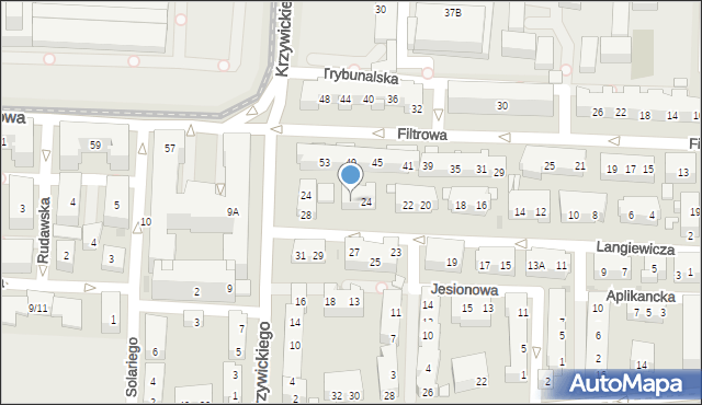 Warszawa, Langiewicza Mariana, gen., 26, mapa Warszawy