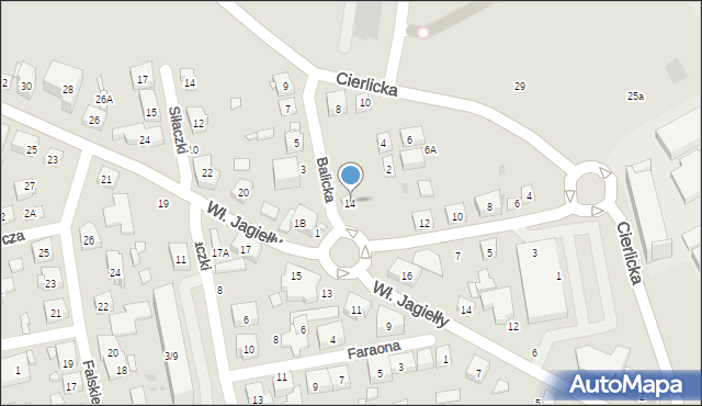 Warszawa, Lalki, 14, mapa Warszawy