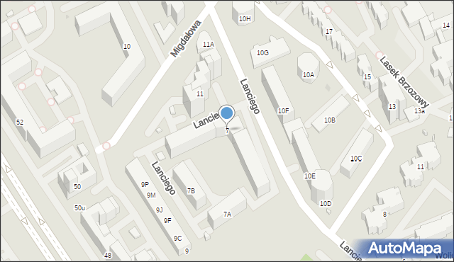 Warszawa, Lanciego Franciszka Marii, 7, mapa Warszawy