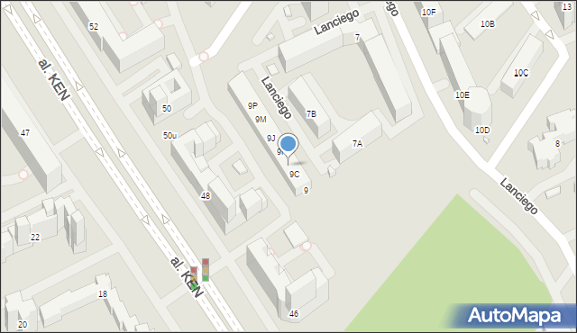 Warszawa, Lanciego Franciszka Marii, 9D, mapa Warszawy
