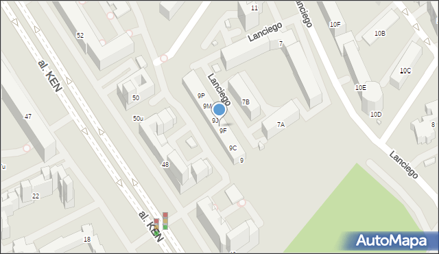 Warszawa, Lanciego Franciszka Marii, 9G, mapa Warszawy