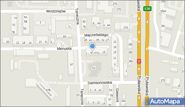 Warszawa, Lalewicza Mariana, 13, mapa Warszawy