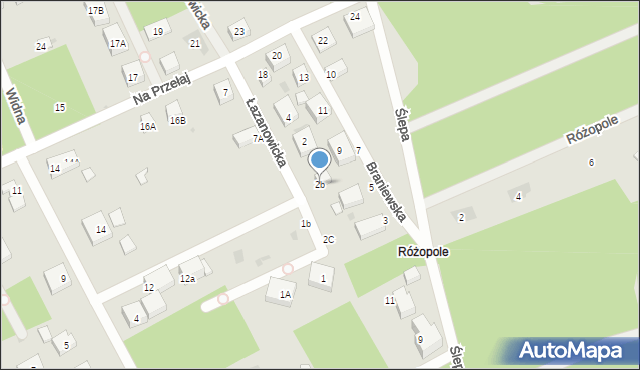 Warszawa, Łazanowicka, 2b, mapa Warszawy