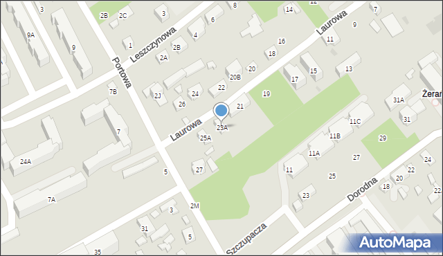 Warszawa, Laurowa, 23A, mapa Warszawy