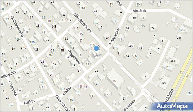 Warszawa, Ładna, 23, mapa Warszawy