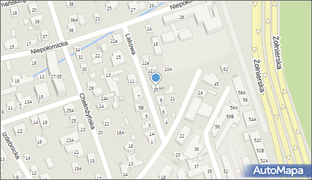 Warszawa, Lakowa, 10, mapa Warszawy