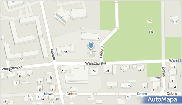 Warszawa, Łaguny Antoniego Pankracego, 1, mapa Warszawy