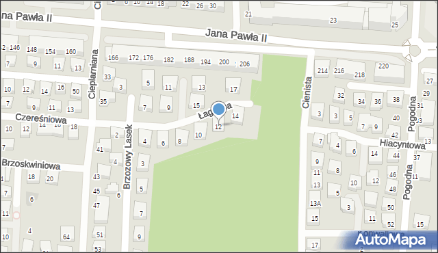 Warszawa, Łagodna, 12, mapa Warszawy