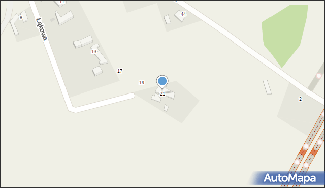 Warszkowo, Łąkowa, 21, mapa Warszkowo