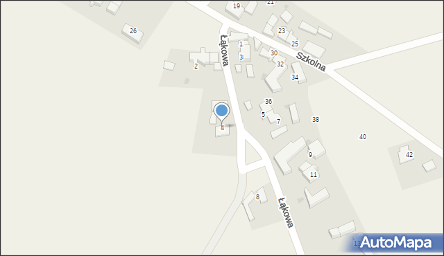 Warszkowo, Łąkowa, 4, mapa Warszkowo